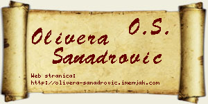 Olivera Sanadrović vizit kartica